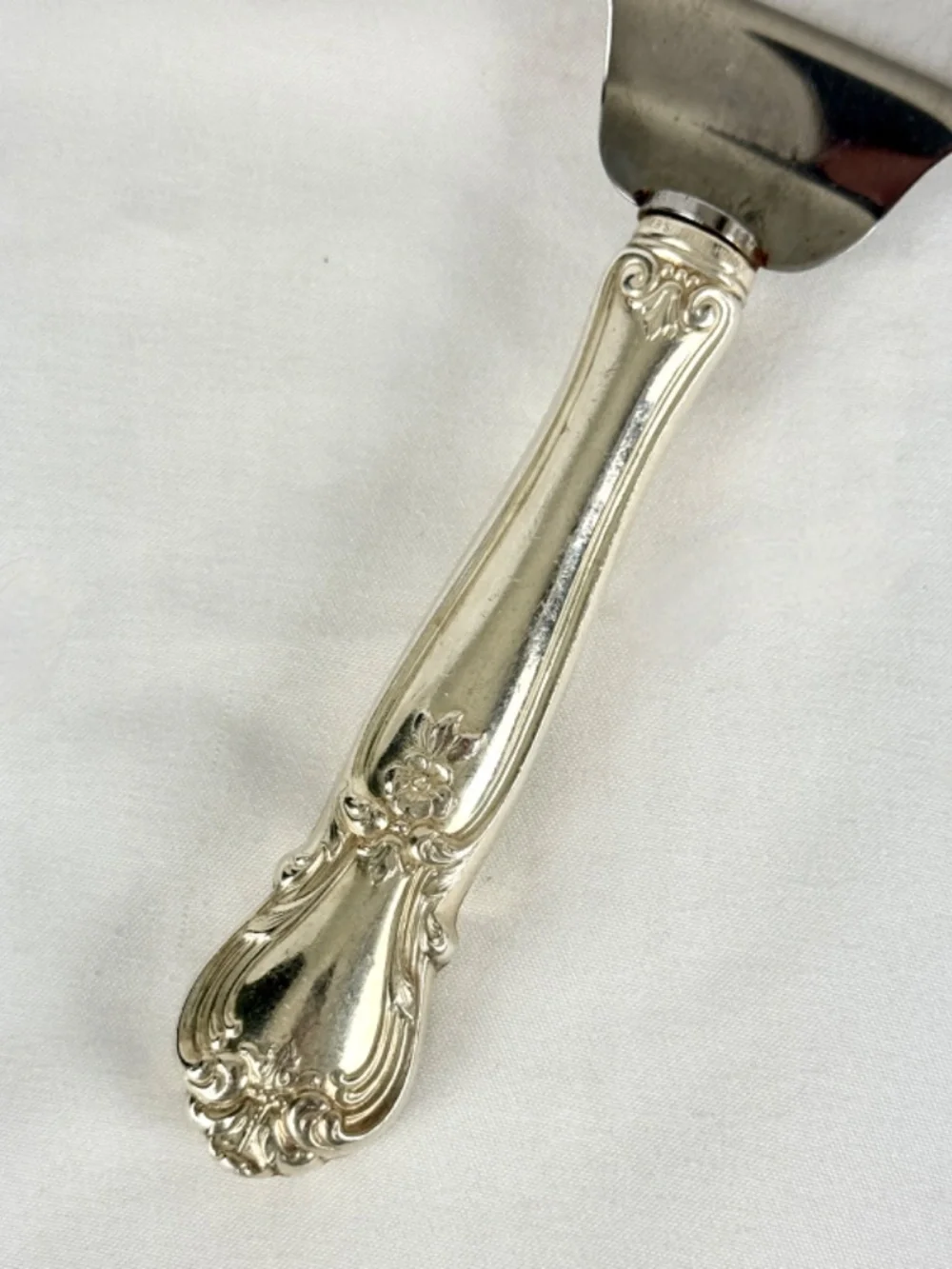 Vintage 1940 Weidlich Ancestry Sterling Silver Cake Pie Server Stainless Blade